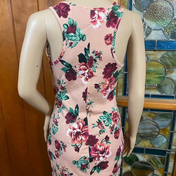 4/$50 Floral Racerback Bodycon Mini Dress - Picture 7 of 7